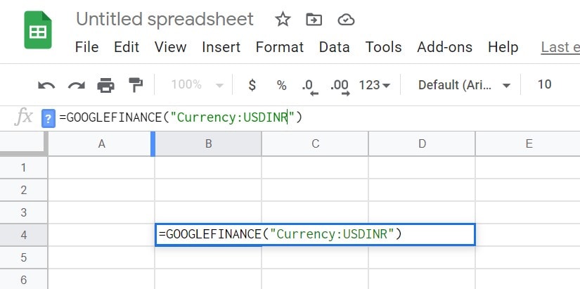 change currency Google Sheets