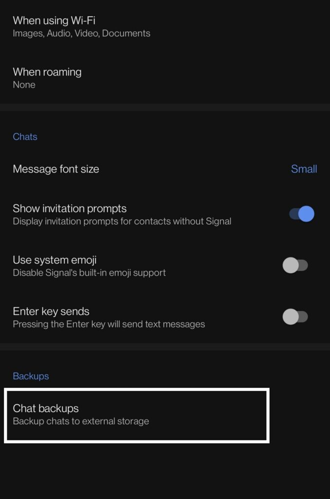 Как сделать резервную копию и восстановить сигнальные чаты на Android?