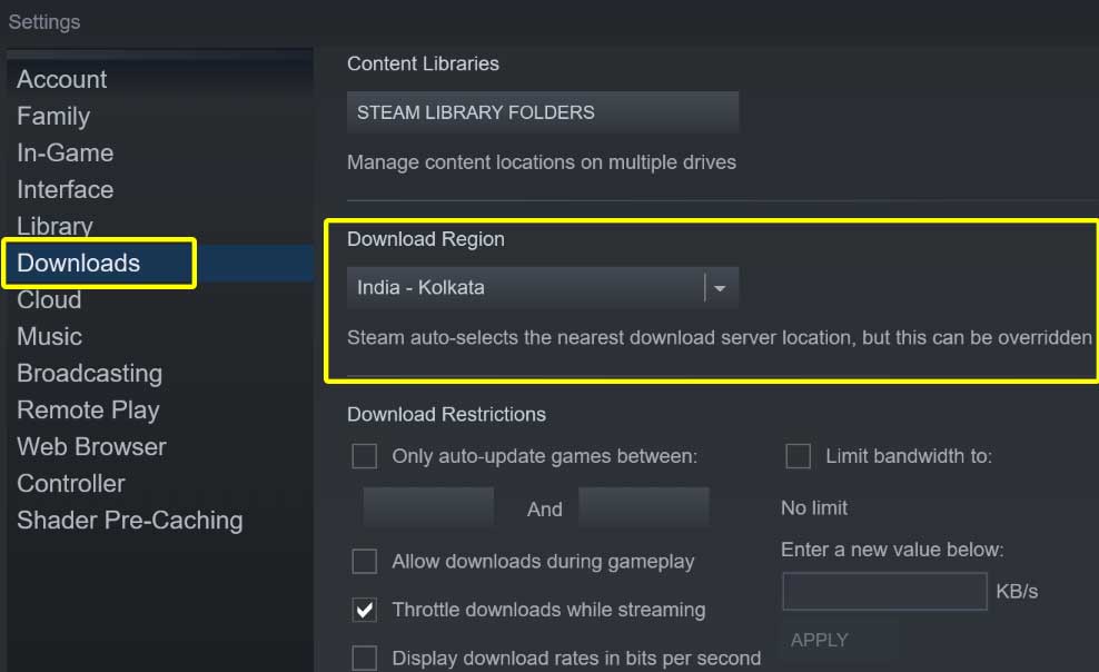 Fix: Steam Not Downloading Games Error