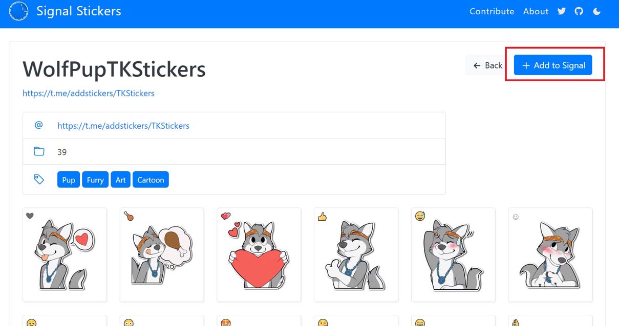 third-party sticker packs for Signal Android and iOS