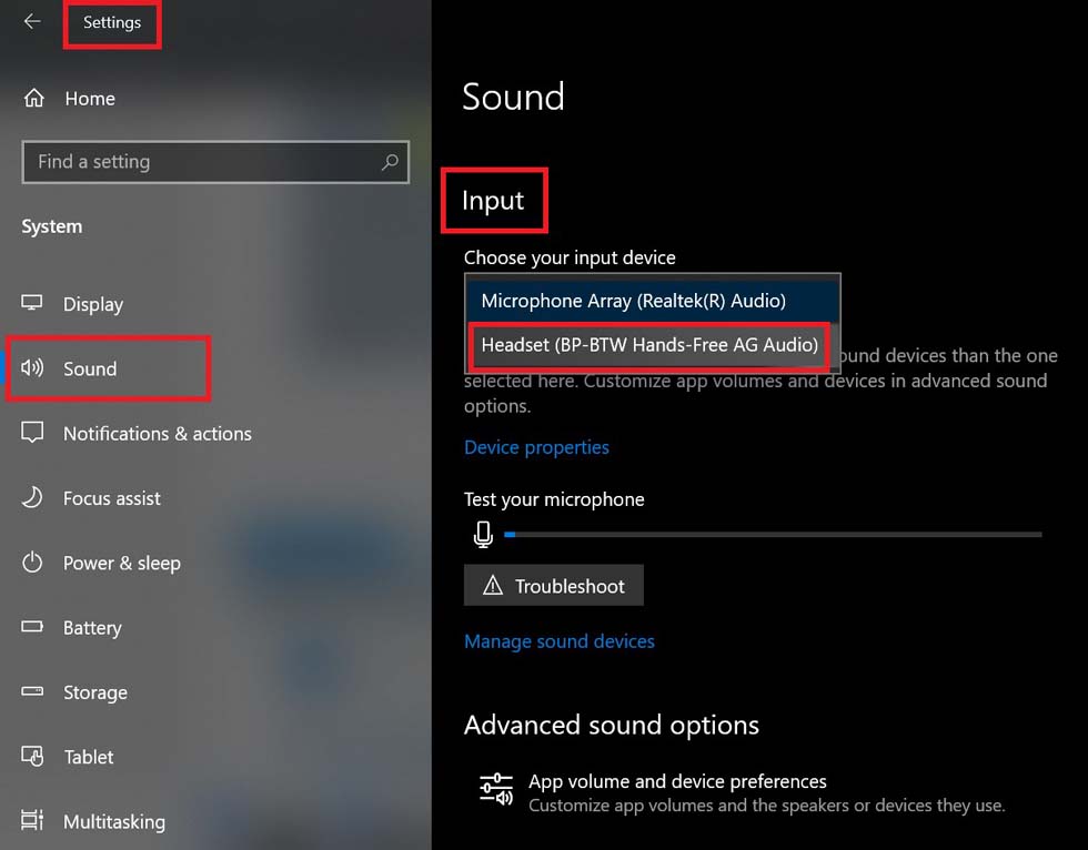 change default microphone in Windows 10