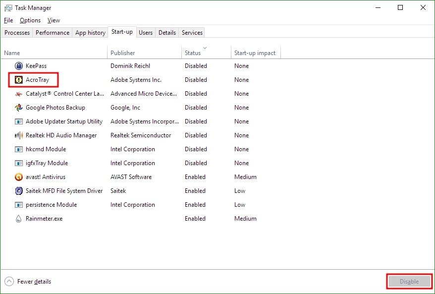 How to Disable Adobe Acrotray.exe from Startup