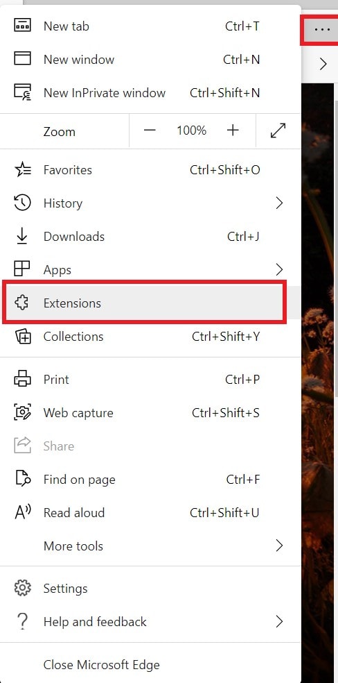 Microsoft Edge extensions