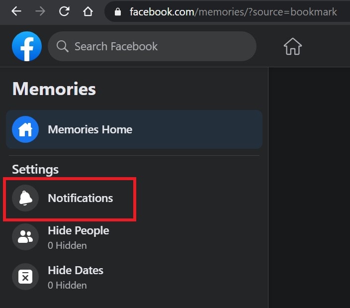 Facebook Memories notifications