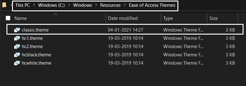 move windows 95 theme