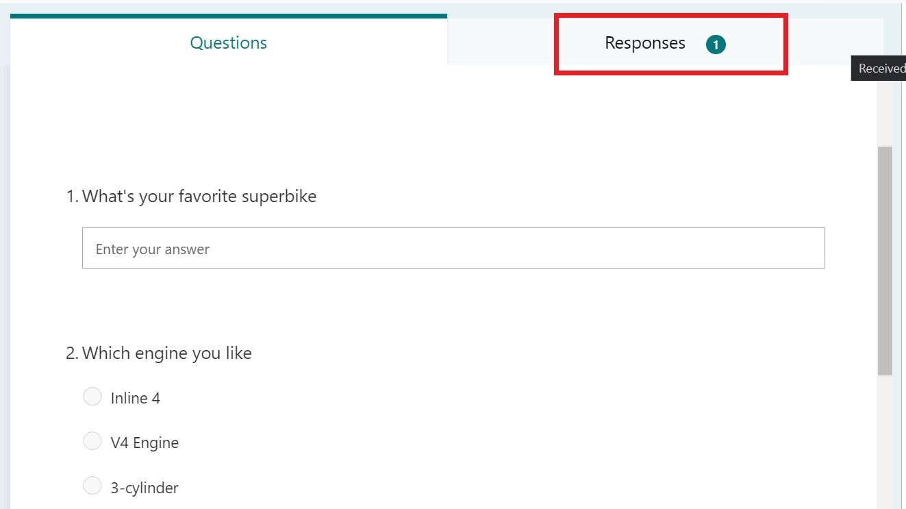 check responses to your Microsoft Forms