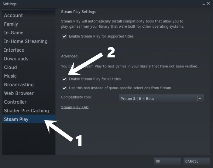 steam play linux chromebook