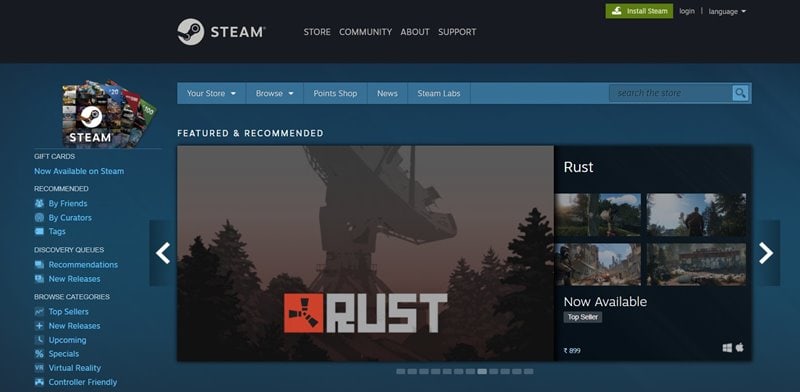 steam web version windows 10