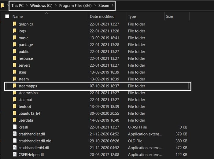 steamapps folder