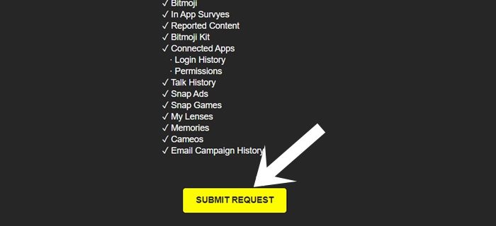 submit request data download