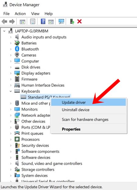 update keyboard drivers