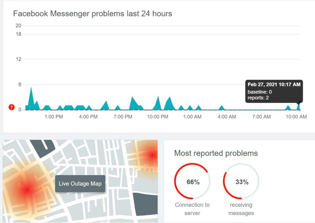 Facebook Messenger Not Working or Sending Messages | Server Outage?