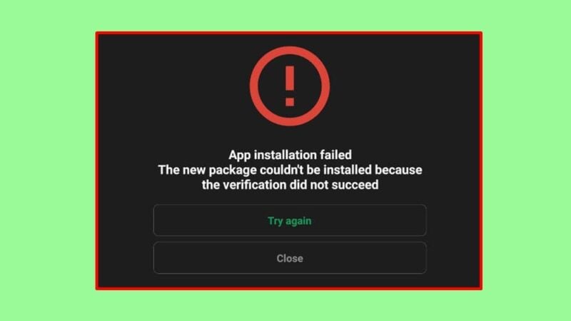 Fix Verification Failure Error on Android 11