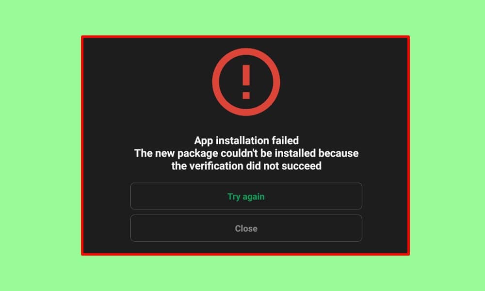 Исправить ошибку ошибки проверки на Android 11