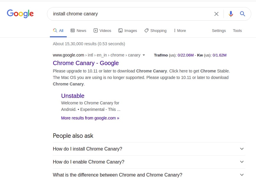 install chrome canary