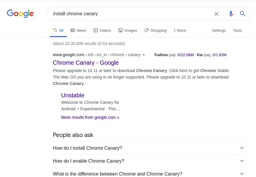 install chrome canary