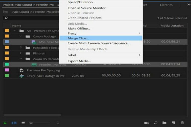 How To Sync Audio And Video In Adobe Premiere Pro?