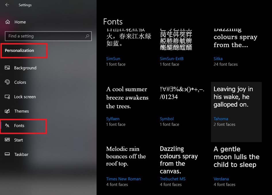 choose font to replace the default system font