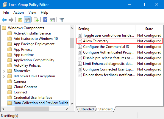 How to Enable or Disable Force Diagnostic Data Collection in Windows 10