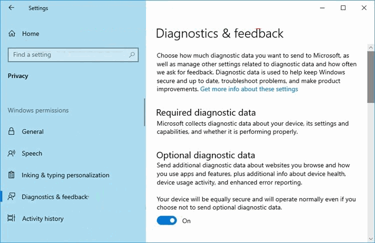 How to Enable or Disable Force Diagnostic Data Collection in Windows 10