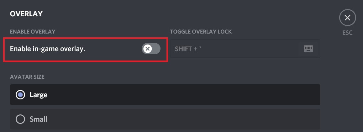 Disable in-game overlay in Discord to fix Nioh 2 FPS drop issue