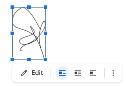 edit signature in google Docs