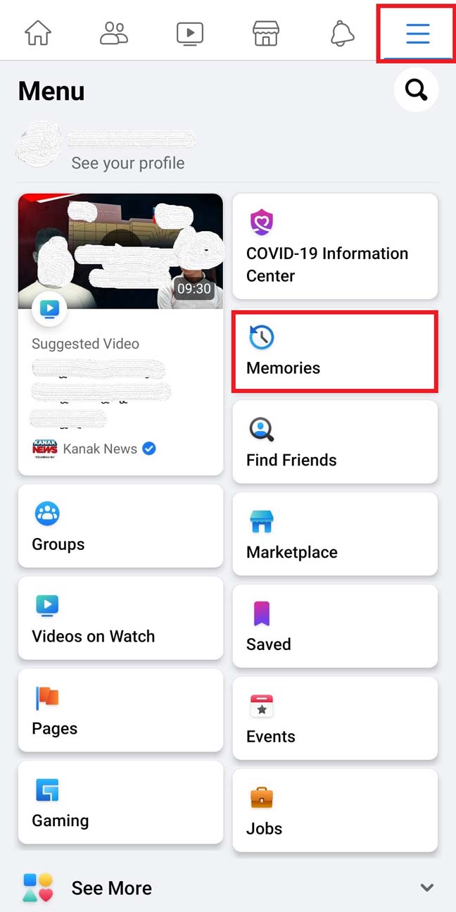 Facebook memories smartphone app