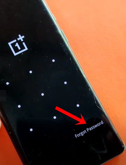 forgot password oneplus 8