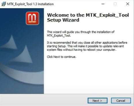 mtk exploit tool setup wizard