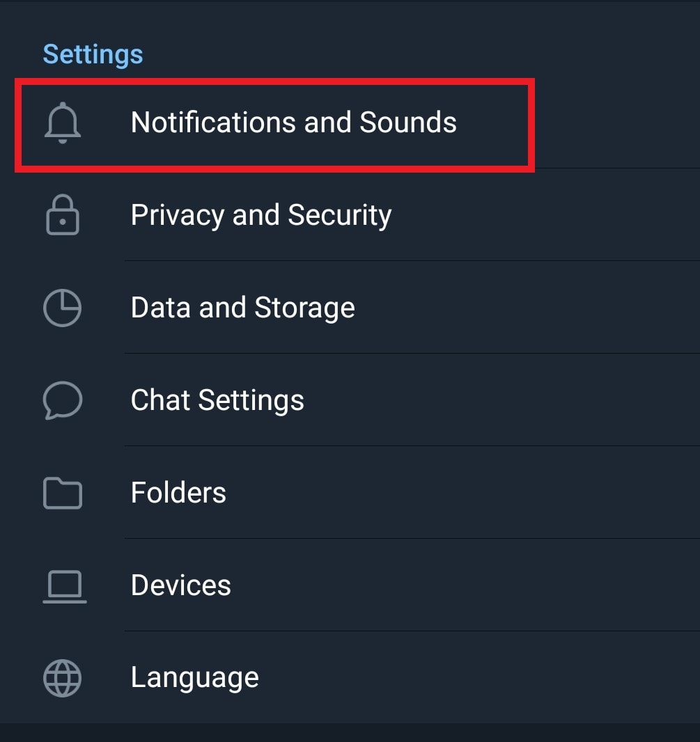 Telegram android notifications and sound