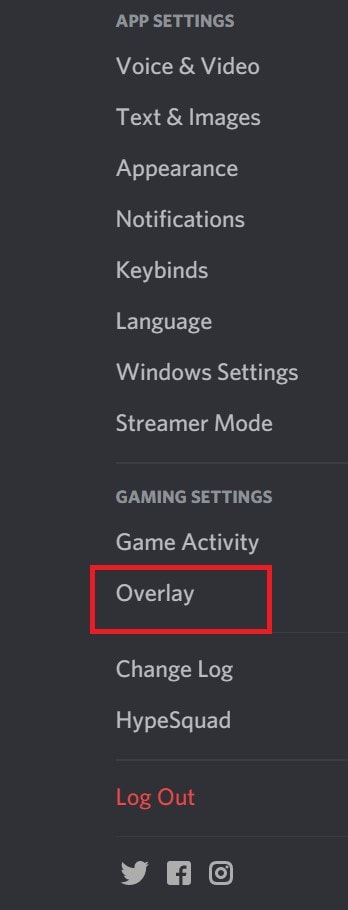 Discord Overlay Settings