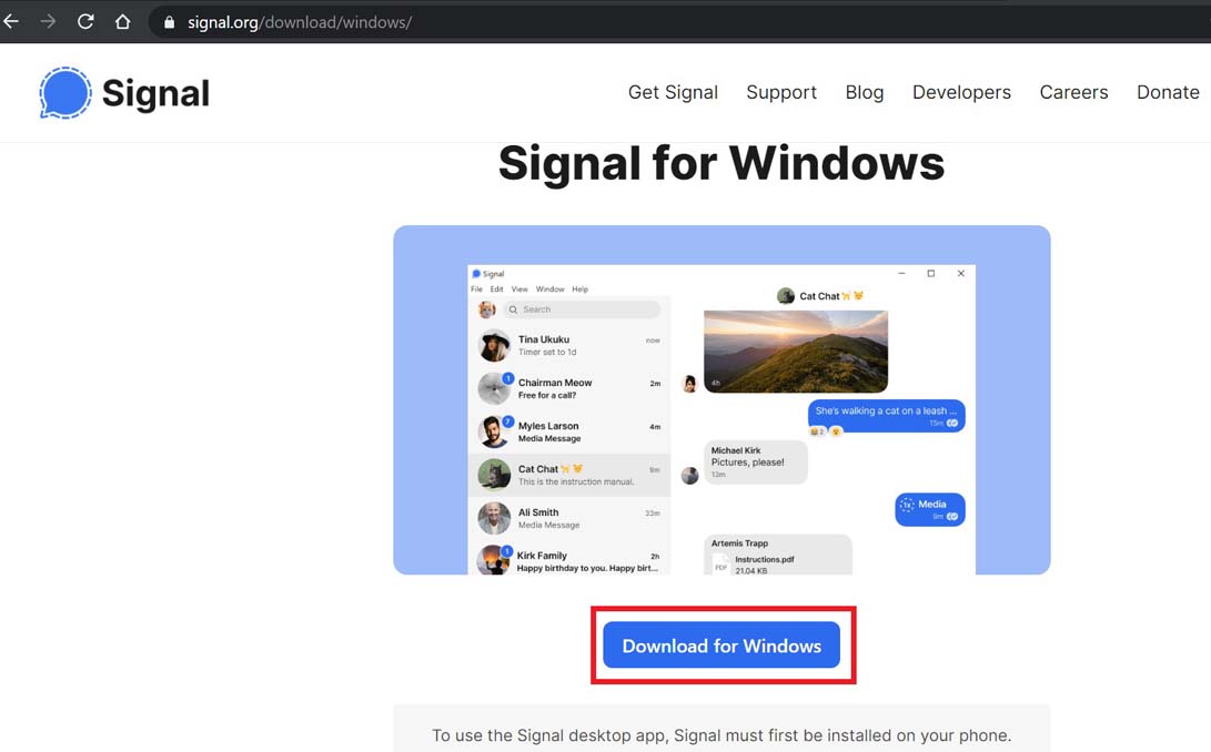Download Signal for Windows