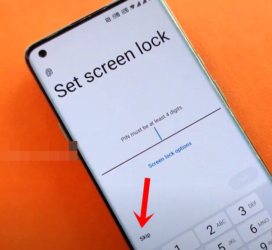 skip screen lock oneplus 8