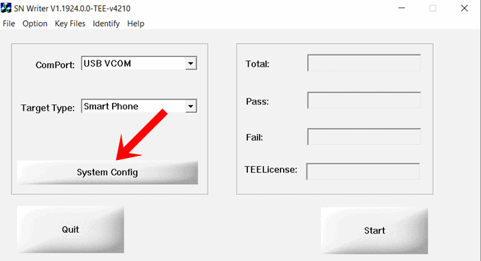 system config