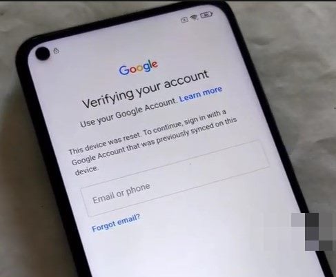 verify google account redmi note 9