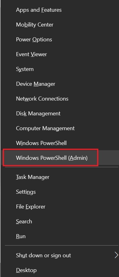 переустановите приложение Microsoft Store для Windows PowerShell Admin