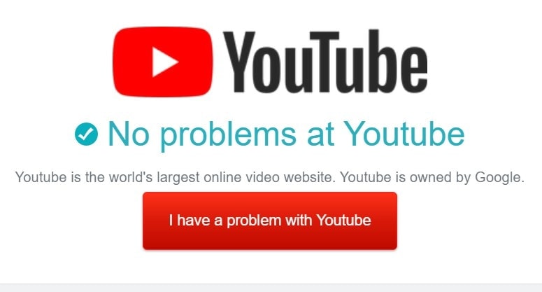 check with downdetector if YouTube servers are down