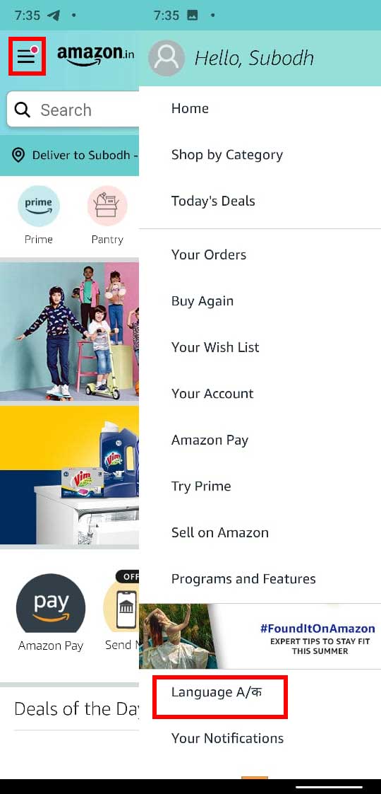 How to Change Language in Amazon App - How To Change The Language In Amazon App