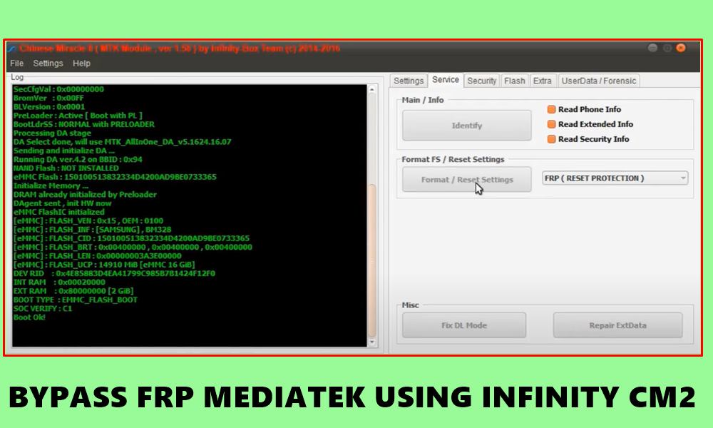 Bypass FRP Mediatek Infinity CM2