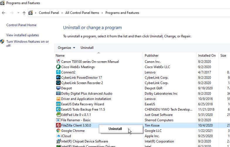 How to Easily Uninstall Programs on Windows 10