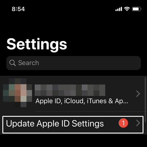 Update Apple ID