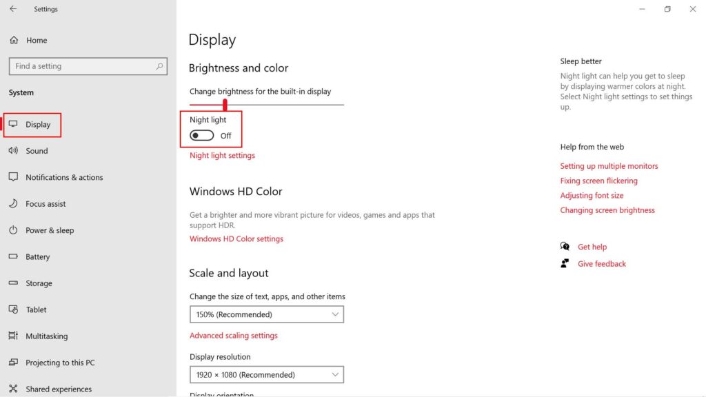 How to Fix If Windows 10 Night Light Not Working