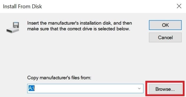 browse for USB 3.0 driver and install it