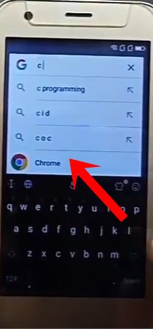 chrome search result