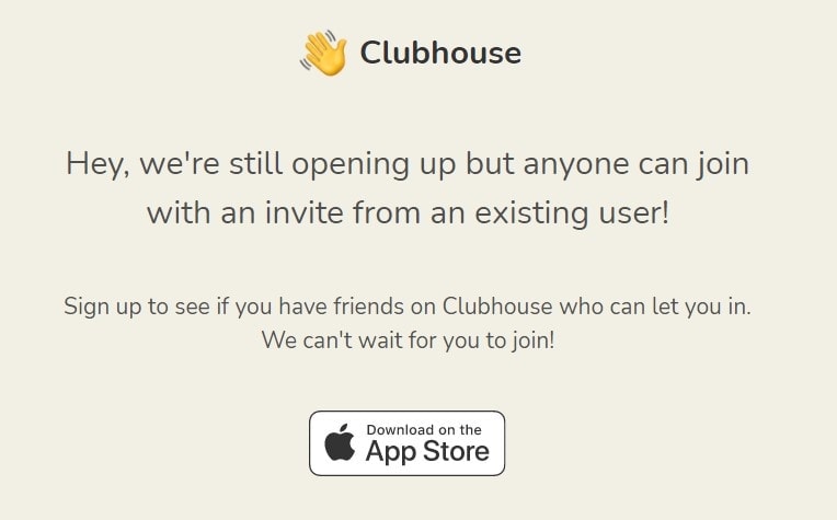 Clubhouse social media app