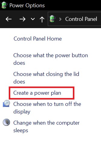 set a custom power plan for your CPU