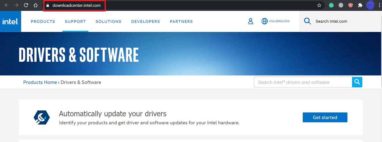 intel download center