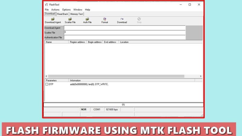 flash firmware MTK Flash Tool