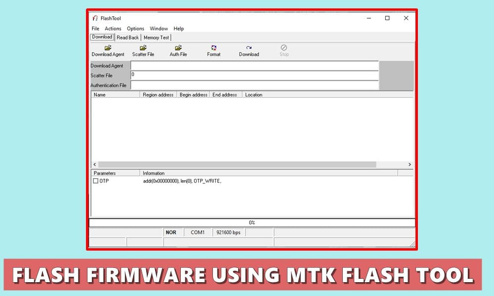 прошить прошивку MTK Flash Tool