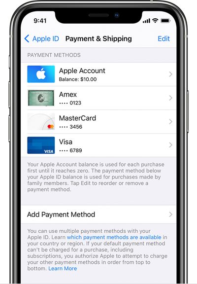 payment and shipping